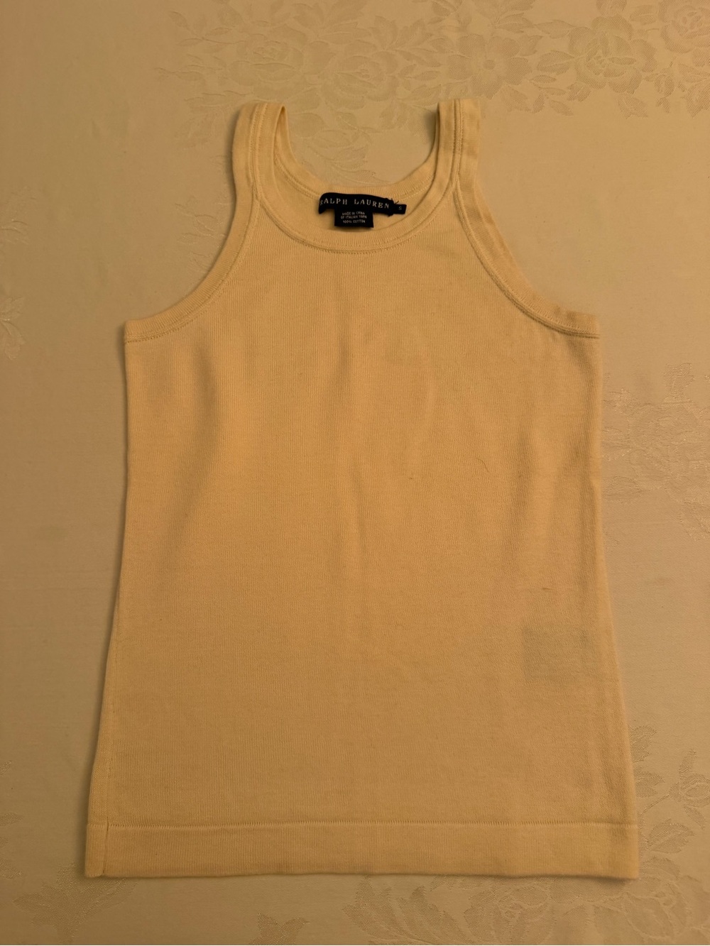 Ralph Lauren Pale Yellow Ribbed Tank
